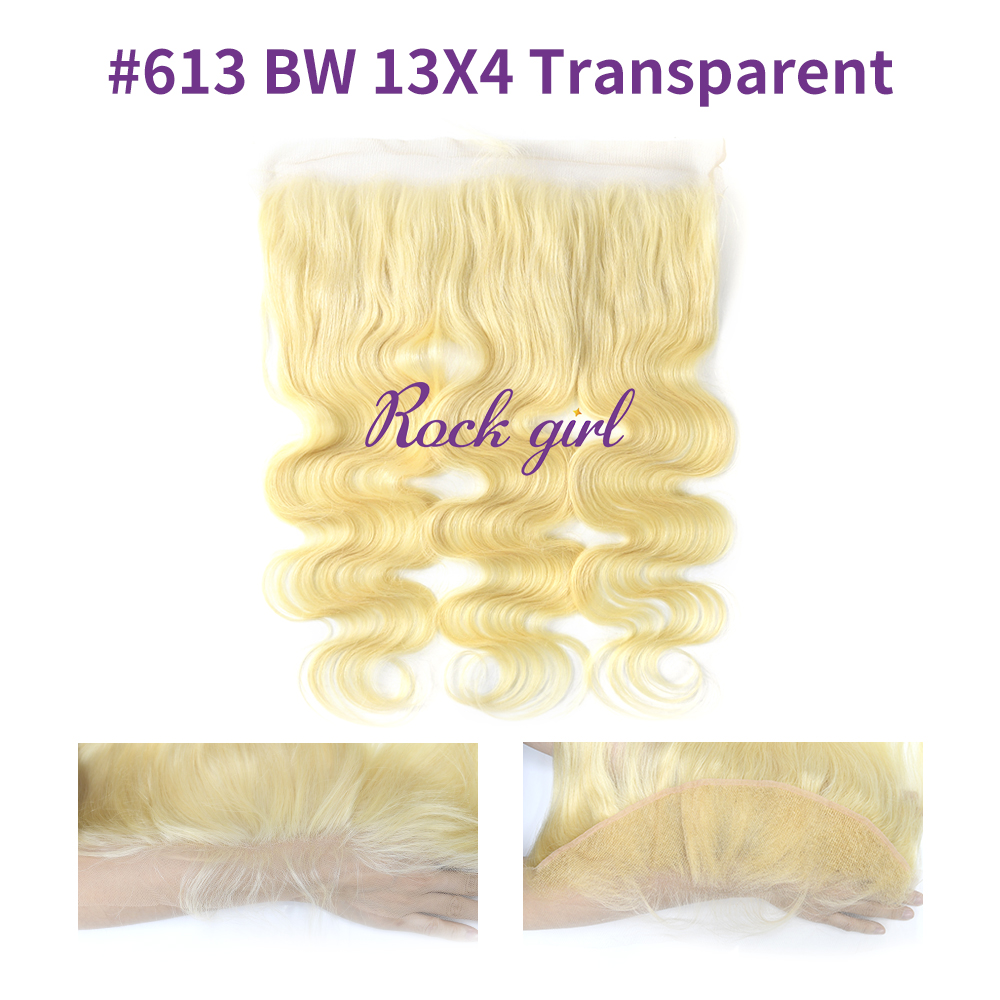 Blonde #613 European Raw Human Hair 13X4 Lace Frontal Body Wave