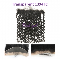 #1b Brazilian Virgin Human Hair 13X4 Lace Frontal Italy Curly