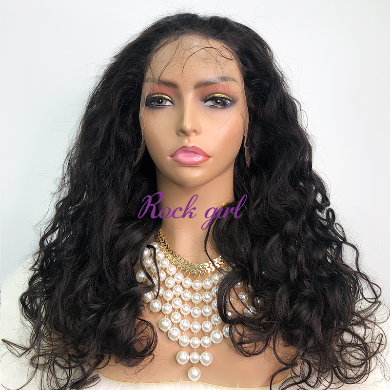 #1b Brazilian Raw Human Hair 13x4 Frontal wig ocean wave