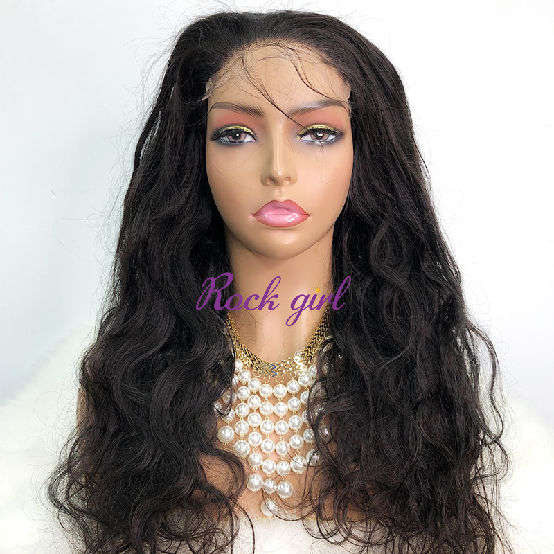 Natural #1b Brazilian Virgin Human Hair 4x4 Swiss HD wig Body Wave