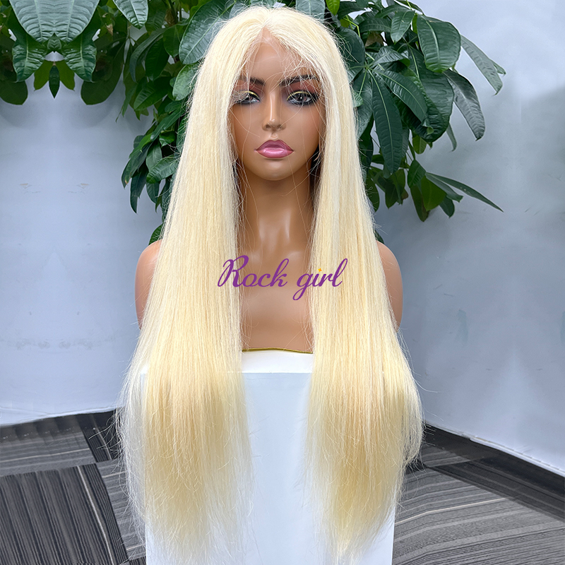 #613 Blonde European Virgin Human Hair HD 13×6 frontal wig Straight