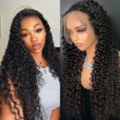 RockGirl 26' Deep curly 13x6 HD Full Frontal wig 300% Density