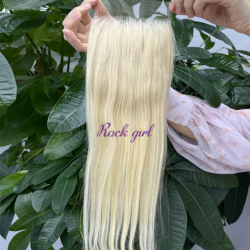 Blonde #613 European Virgin Human Hair HD 5X5 Lace Closure Straight