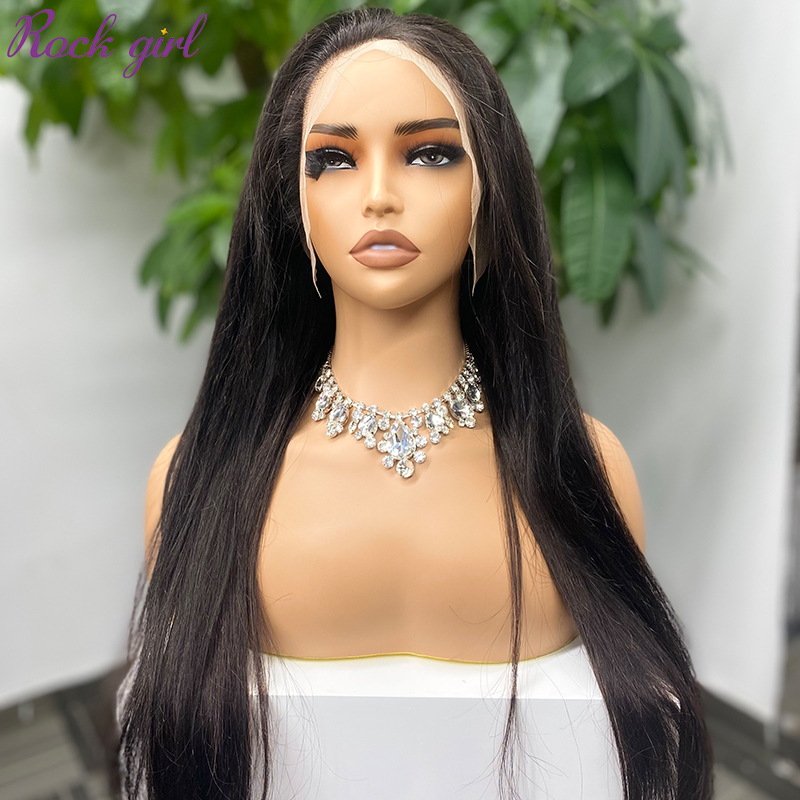 Natural #1b Brazilian Virgin Human Hair 13x6 Wig Straight