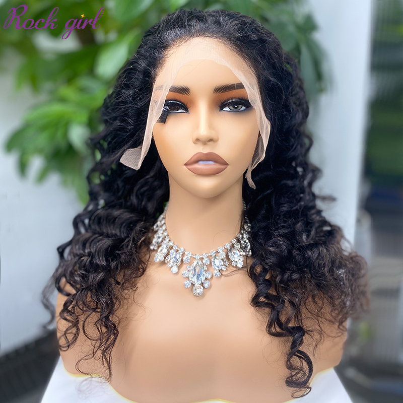 Natural #1b Brazilian Virgin Human Hair 13x6 Wig Deep Wave