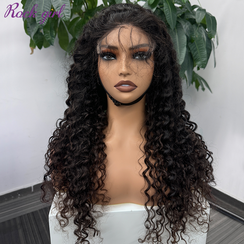 Natural #1b Brazilian Raw Human Hair 5x5 Swiss HD wig Deep Curly