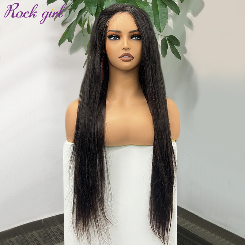 Natural #1b Brazilian Virgin Human Hair 5x5 Swiss HD wig Straight