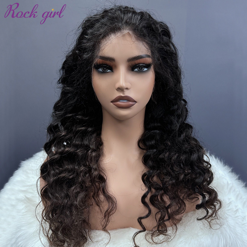 #1b Brazilian Raw Human Hair 13x4 Frontal wig deep wave