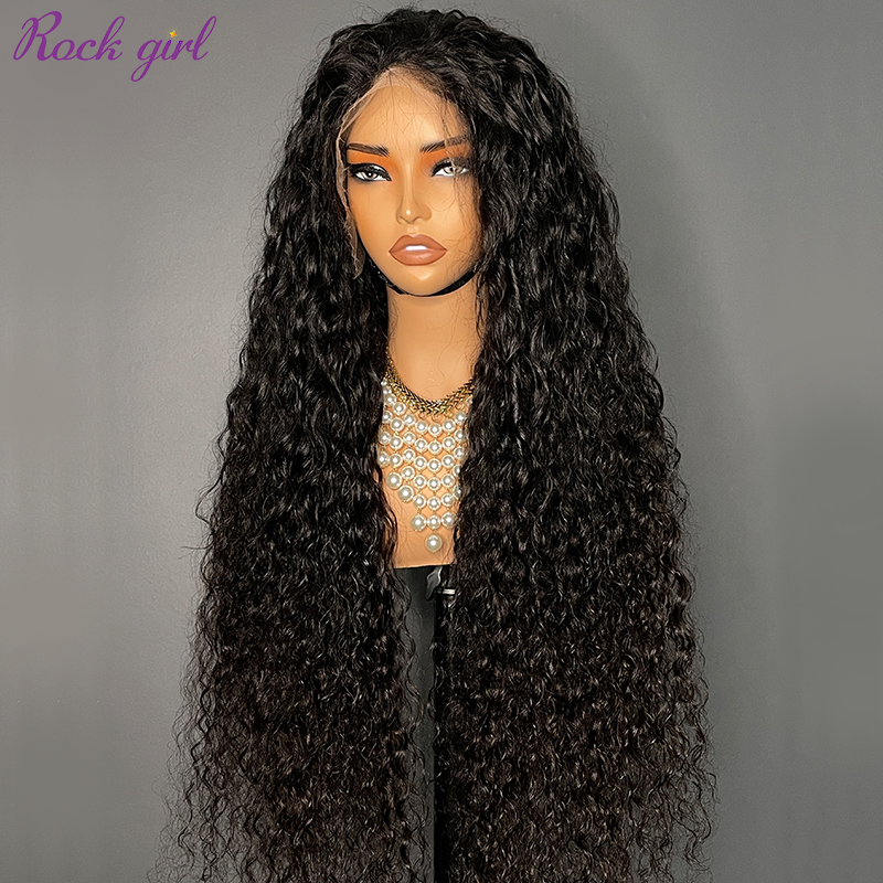 Natural #1b Brazilian Virgin Human Hair 13x4 frontal wig indian curly