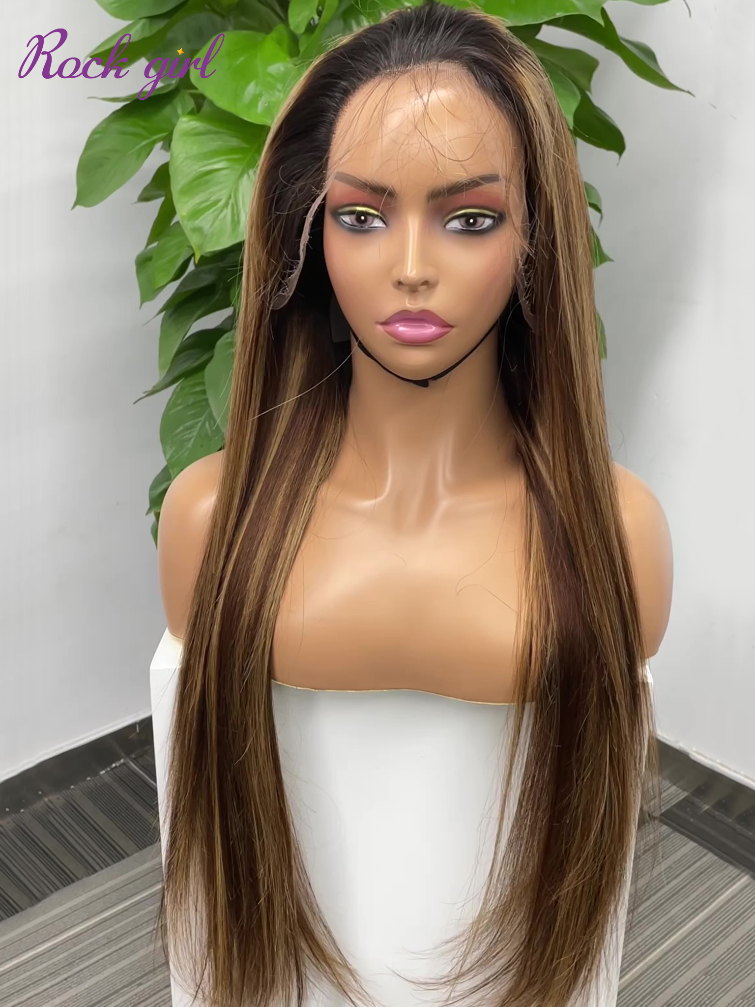 Highlight Straight 13X4 HD 200% Density 24 Inch Wig Free Shipping