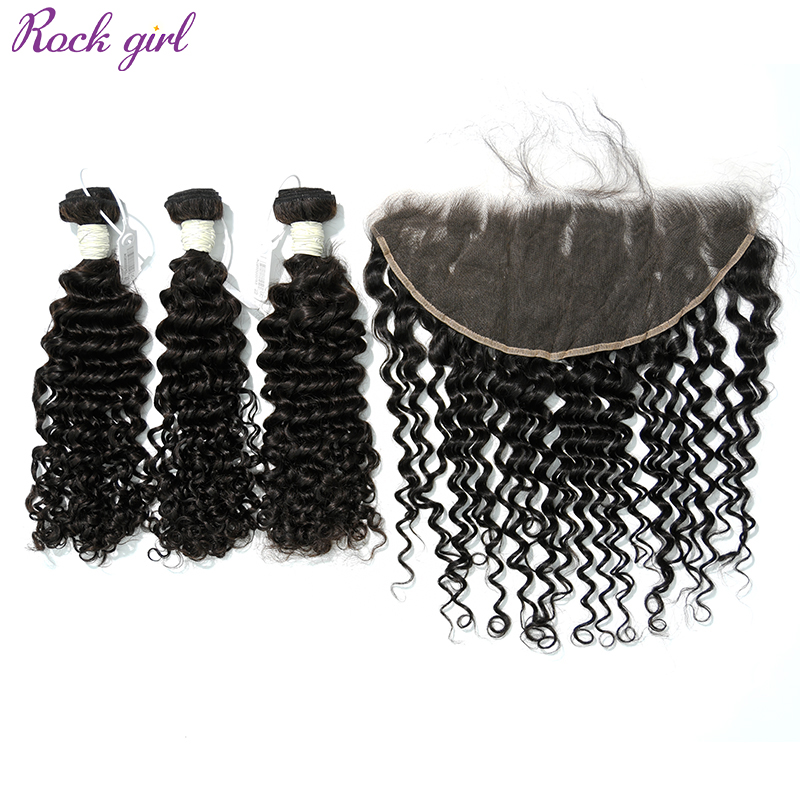 Virgin Deep Curly 22 24 26 Inch And 13x6 HD Lace 20 Inch  Free Shipping