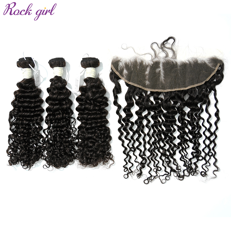 Virgin Deep Curly 24 26 28 Inch And 13x4 HD Lace 20 Inch  Free Shipping