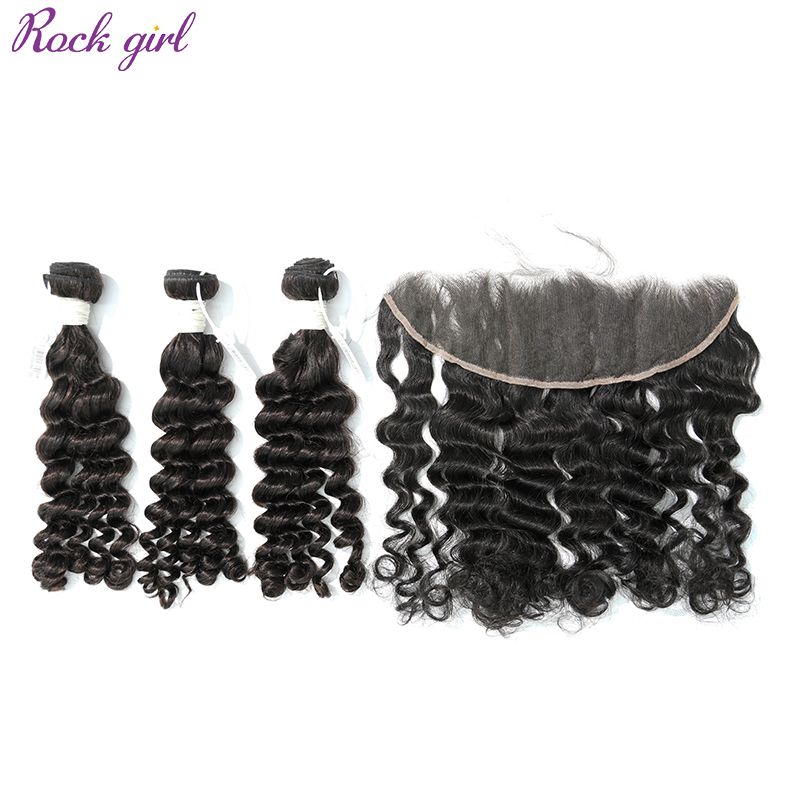 Virgin Deep Wave 22 24 26 Inch And 13x4 HD Lace 20 Inch  Free Shipping