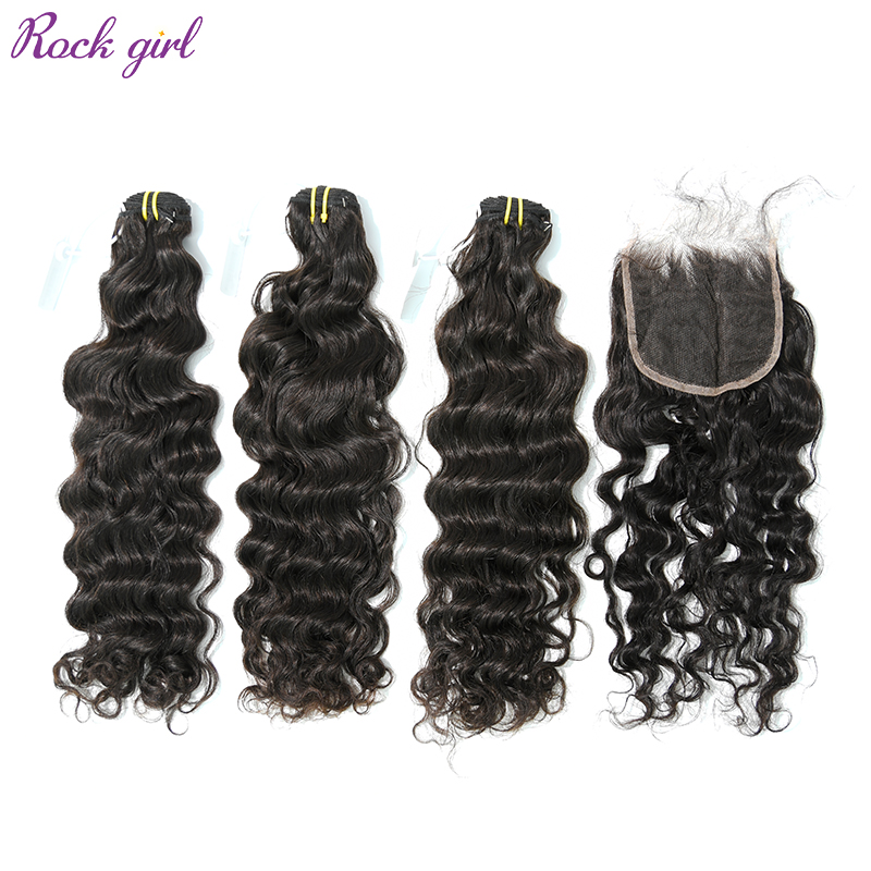 Raw Indian Wave 16 18 20Inch And 5x5 HD Lace 20 Inch  Free Shipping