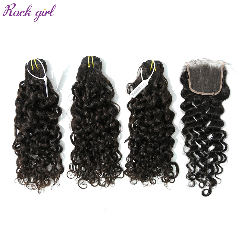 Raw Indian Wave 20 22 24 Inch And 4x4 HD Lace 20 Inch  Free Shipping