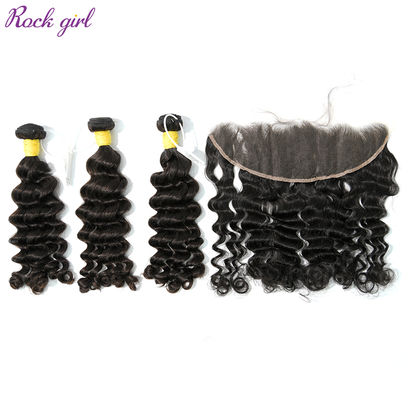 Raw Deep Wave 20 22 24 Inch And 13x4 HD Lace 18 Inch  Free Shipping