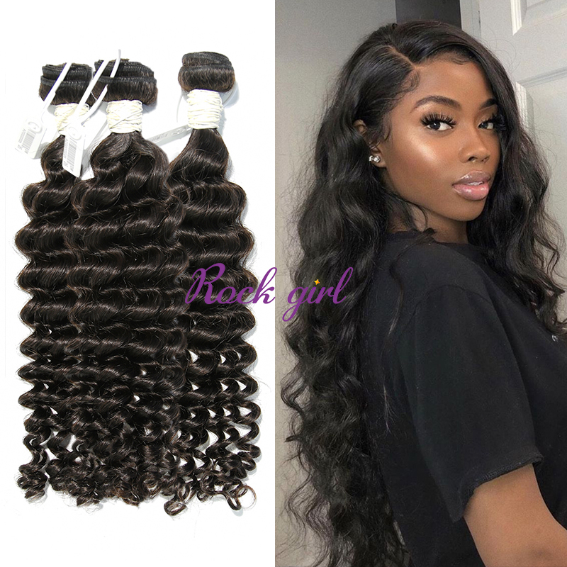 #1b Peruvian Virgin Human Hair Weft deep wave