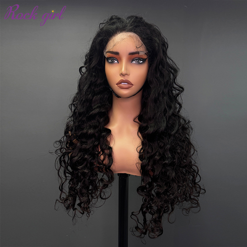 Natural #1b Brazilian Virgin Human Hair 4x4 Swiss HD wig Loose Wave