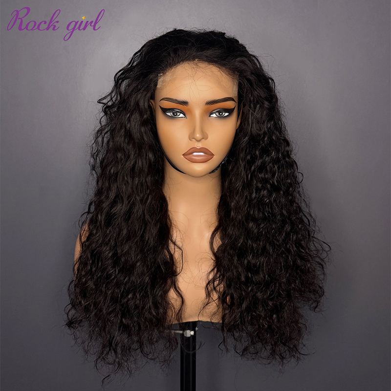 Natural #1b Brazilian Raw Human Hair 4x4 Swiss HD wig Indian Curly