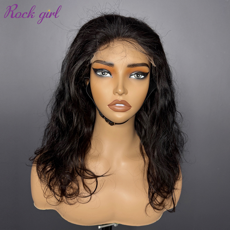 #1b Brazilian Raw Human Hair 4x4 closure wig body wave