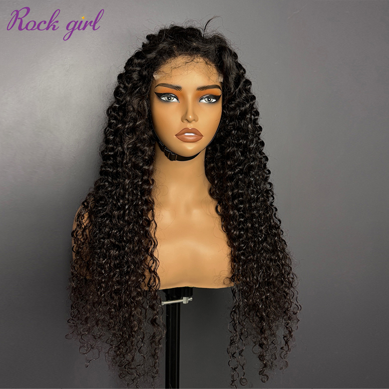Natural #1b Brazilian Raw Human Hair 4x4 Swiss HD wig Deep Curly