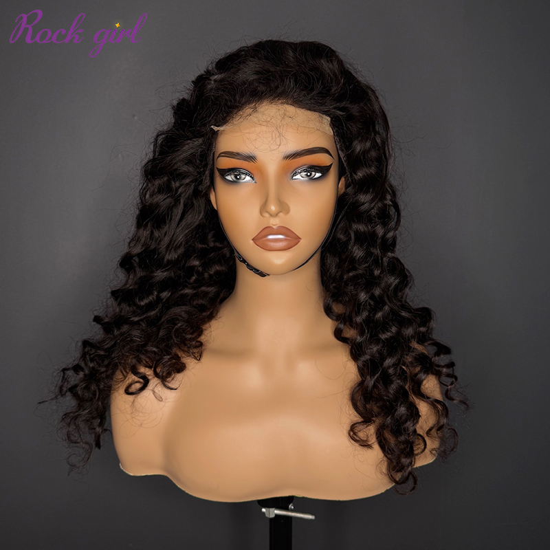 Natural #1b Brazilian Raw Human Hair 4x4 Swiss HD wig Deep Wave